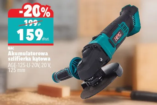 Akumulatorowa szlifierka kątowa AGE-125-LI-20V, 20V, 125mm promocja w Biedronka Home