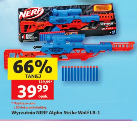 Wyrzutnia NERF Alpha Strike Wolf LR-1 promocja w Auchan