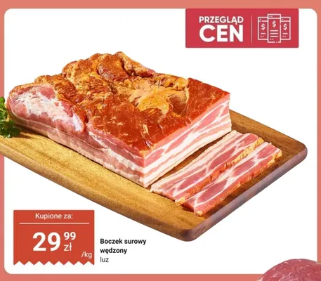 Boczek surowy wędzony luz promocja w Dino