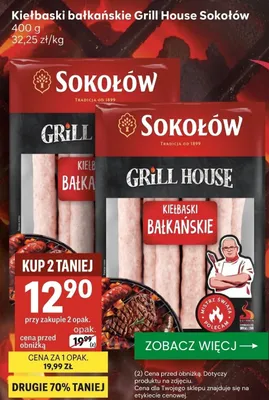 Kiełbaski bałkańskie Grill House Sokołów promocja w Delikatesy Centrum