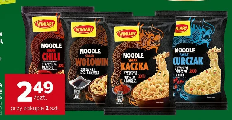 Zupka błyskawiczna Noodle o smaku wołowiny Winiary promocja w Stokrotka