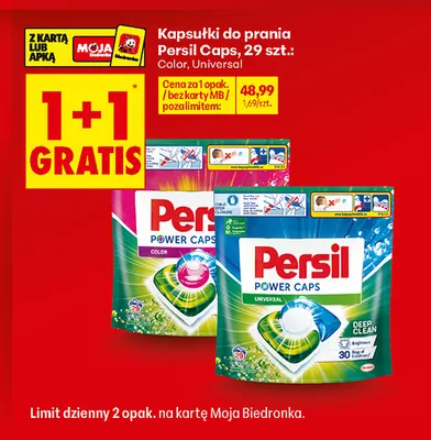 Kapsułki do prania Persil Power Caps Universal promocja w Biedronka