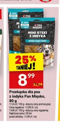 Przekąska dla psa z indyka Pan Mięsko promocja w Twój Market