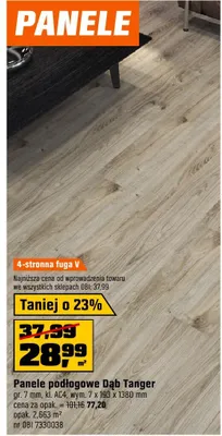 Panele podłogowe Dąb Tanger promocja w OBI