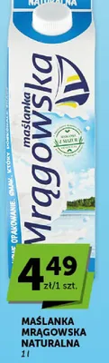 Maślanka mrągowska naturalna promocja w Euro Sklep