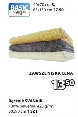 Ręcznik SVANVIK promocja w Jysk