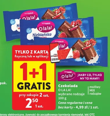 Czekolada O la la! promocja w Intermarche