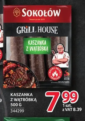 Kaszanka z wątróbką Sokołów Grill House promocja w Selgros