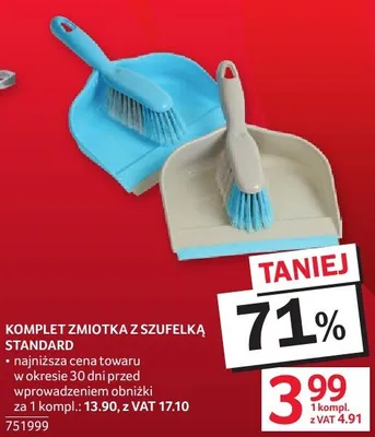 Komplet zmiotka z szufelką STANDARD promocja w Selgros