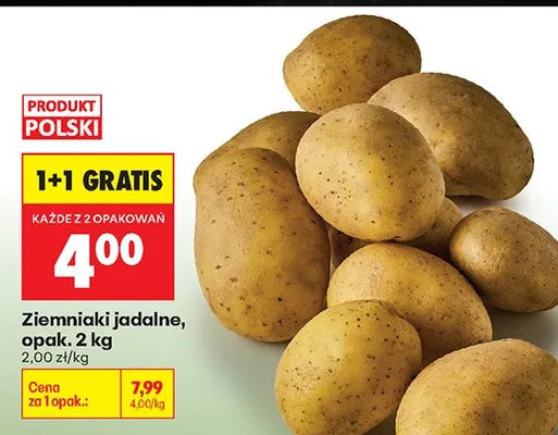 Ziemniaki jadalne 2 kg promocja w Biedronka