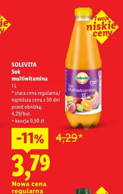 Sok multiwitamina Solevita promocja w Lidl