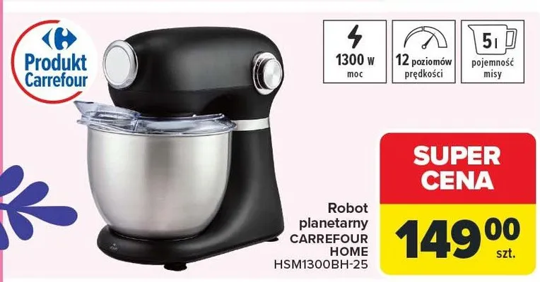 Robot planetarny HSM1300BH-25 promocja w Carrefour