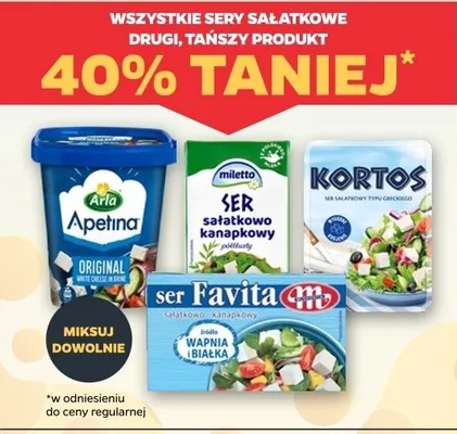 Ser sałatkowo-kanapkowy Miletto półtłusty promocja w Netto