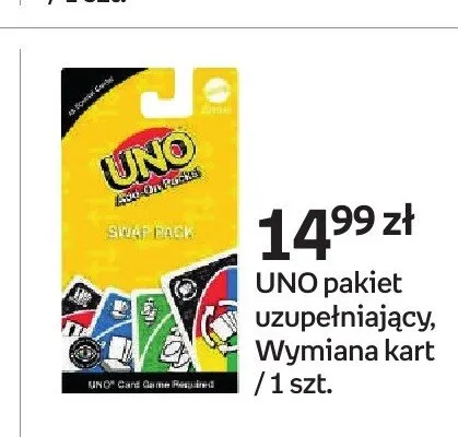 Gra karciana UNO pakiet uzupełniający Wymiana kart promocja w Empik