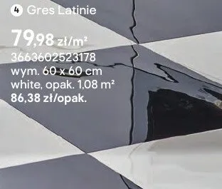 Gres Latinie white 60x60cm promocja w Castorama