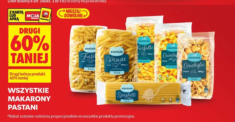 Makaron Penne Pastani promocja w Biedronka