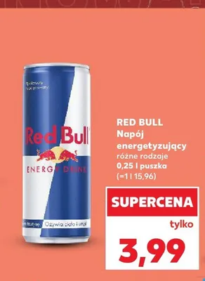 Napój energetyzujący Red Bull promocja w Kaufland