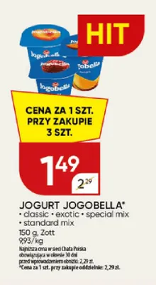Jogurt Jogobella special mix Zott promocja w Chata Polska