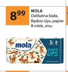 Papier toaletowy Mola Delikatna Biała 8-pak promocja w Drogerie Laboo