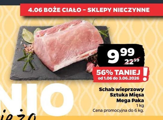 Schab wieprzowy Sztuka Mięsa Mega Paka promocja w Netto