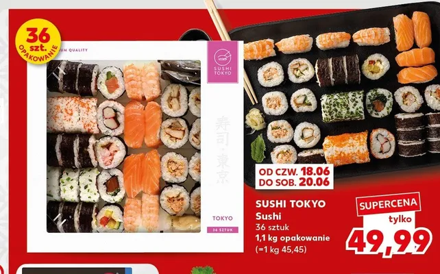 Sushi Sushi Tokyo 36 sztuk promocja w Kaufland
