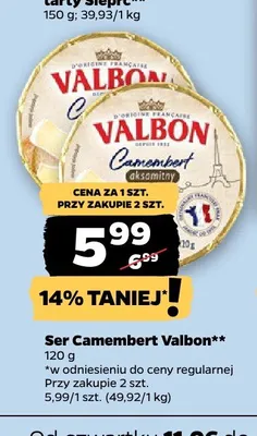 Ser Camembert Valbon promocja w Netto