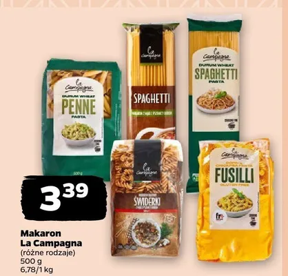 Makaron spaghetti La Campagna promocja w Netto