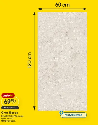 Gres Borsa 60x120 cm promocja w Castorama