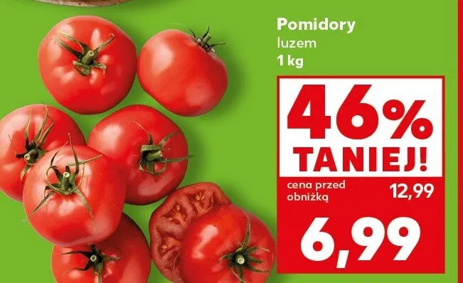 Pomidory luzem promocja w Kaufland