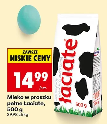 Mleko w proszku pełne Łaciate promocja w Biedronka