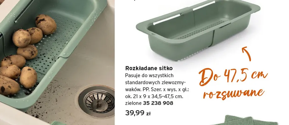 Rozkładane sitko promocja w Tchibo