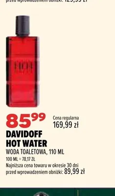 Woda toaletowa Davidoff Hot Water promocja w Drogerie Natura