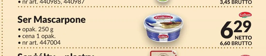 Ser Mascarpone Galbani promocja w Makro
