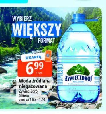 Woda źródlana niegazowana Żywiec Zdrój promocja w Leclerc