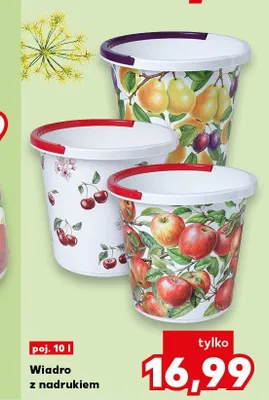 Wiadro z nadrukiem 10 l promocja w Kaufland