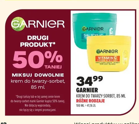 Krem do twarzy-sorbet Garnier promocja w Drogerie Natura