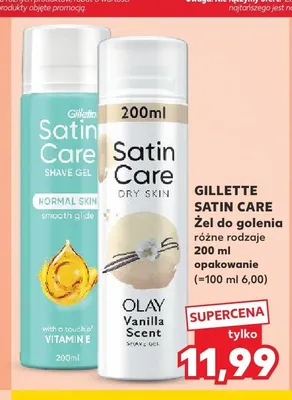 Żel do golenia Gillette Satin Care promocja w Kaufland