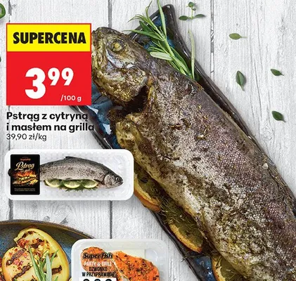 Pstrąg z cytryną i masłem na grilla Petros promocja w Biedronka