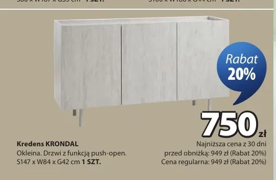 Kredens Krondal promocja w Jysk