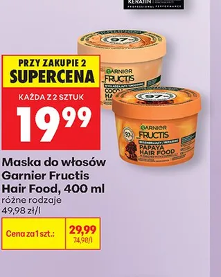 Maska do włosów Garnier Fructis Hair Food Cocoa Butter promocja w Biedronka