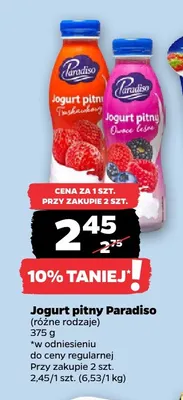 Jogurt pitny owoce leśne Paradiso promocja w Netto