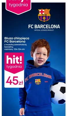 Bluza chłopięca FC Barcelona promocja w Pepco