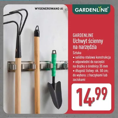 Uchwyt ścienny na narzędzia Gardenline promocja w Aldi