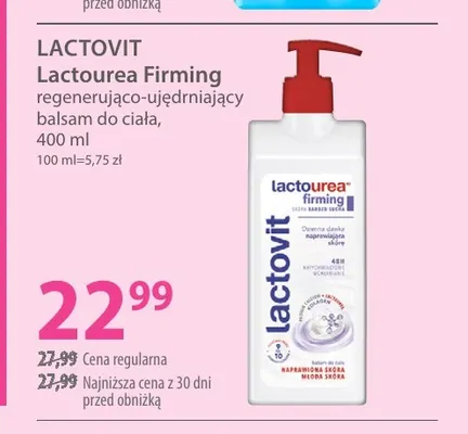 Regenerująco-ujędrniający balsam do ciała Lactourea Firming Lactovit promocja w Hebe