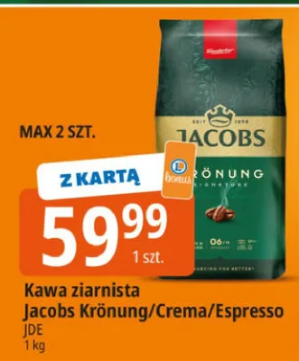 Kawa ziarnista Krönung/Crema/Espresso promocja w Leclerc