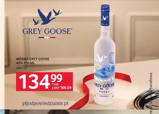 Wódka Grey Goose 40% promocja w Selgros