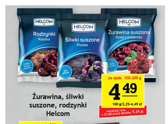 Śliwki suszone Helcom promocja w Gram Market