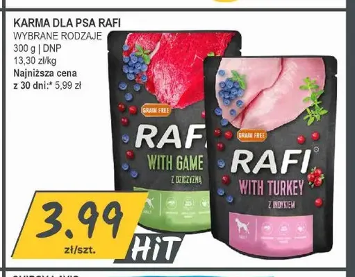 Karma dla psa z dziczyzną Rafi promocja w Słoneczko