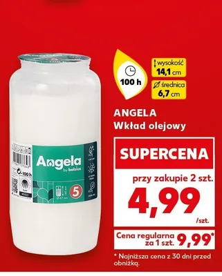 Wkład olejowy ANGELA 100h 14,1x6,7cm promocja w Kaufland