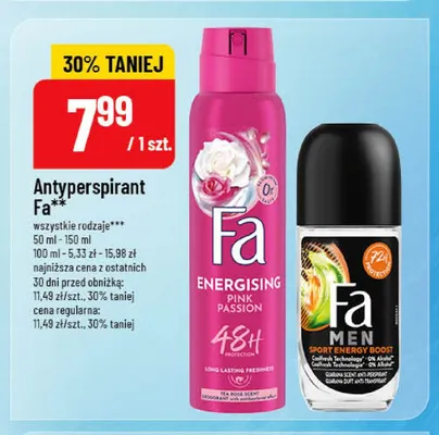 Antyperspirant Fa promocja w POLOmarket